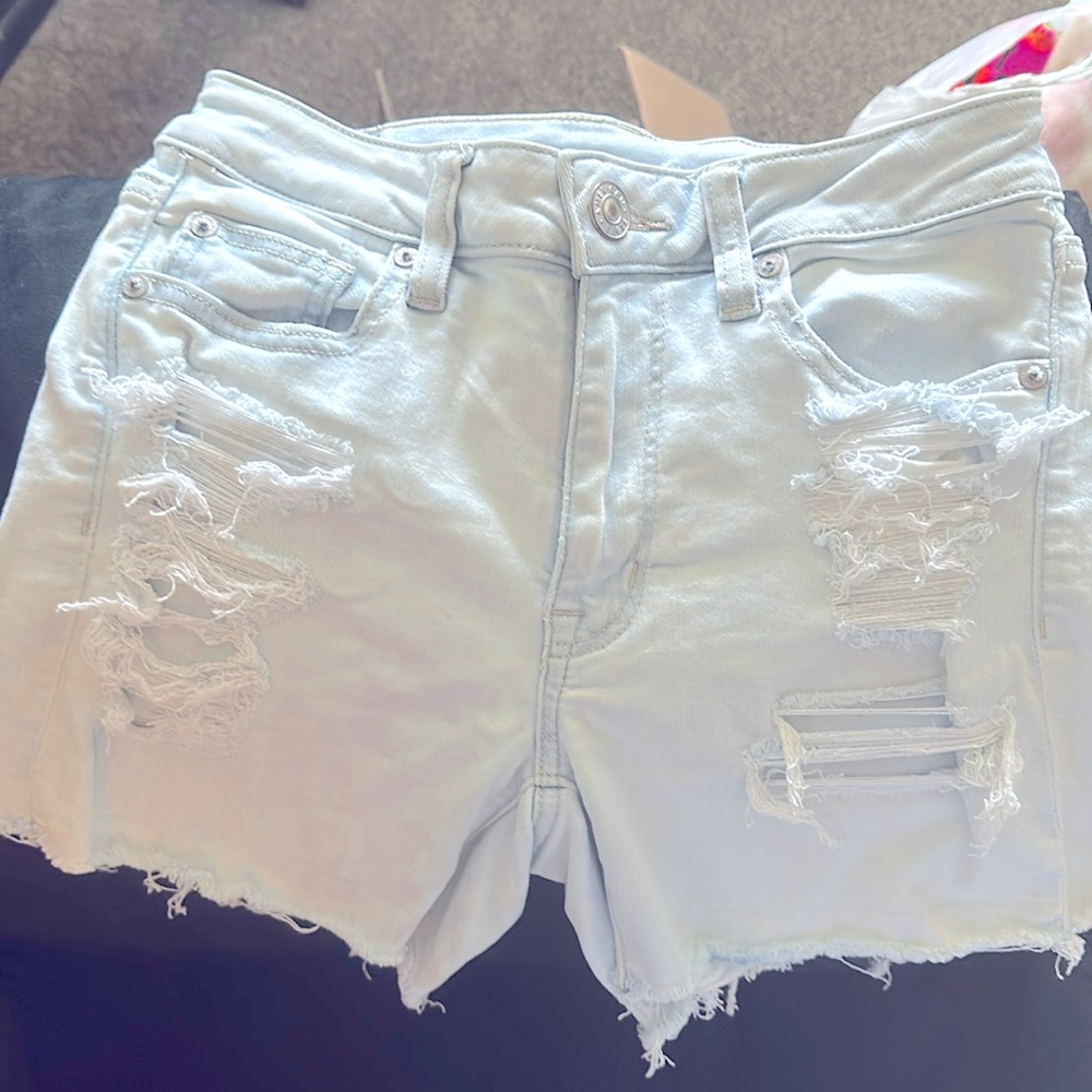 Girls Blue Jean Short American eagle size 4